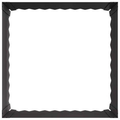 Gazonrand 4 pcs 60 x 60 x 35 cm Staal Zwart