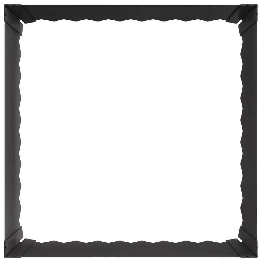Gazonrand 4 pcs 60 x 60 x 35 cm Staal Zwart