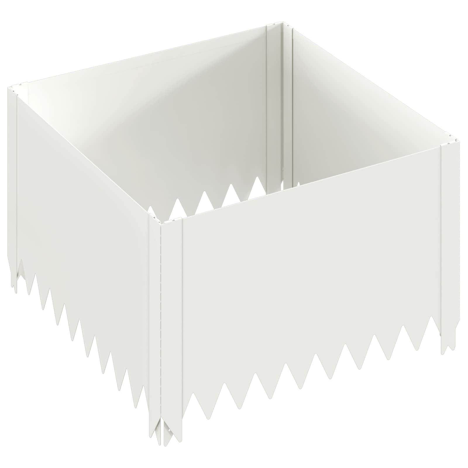 Gazonrand 60 x 60 x 35 cm Staal Wit