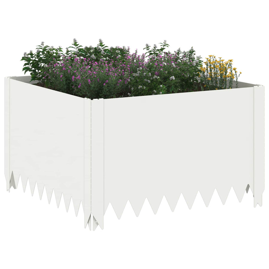 Gazonrand 60 x 60 x 35 cm Staal Wit