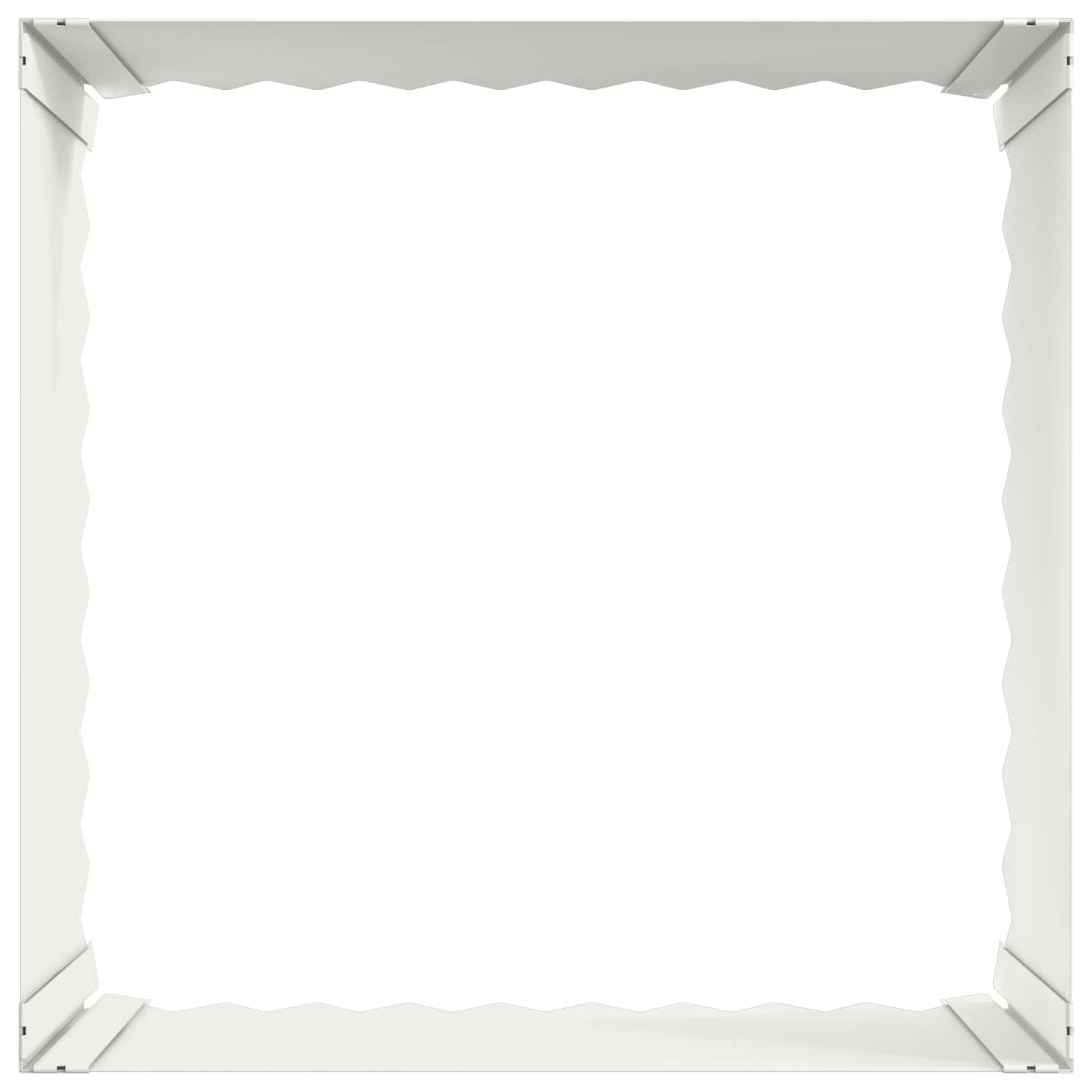 Gazonrand 60 x 60 x 35 cm Staal Wit