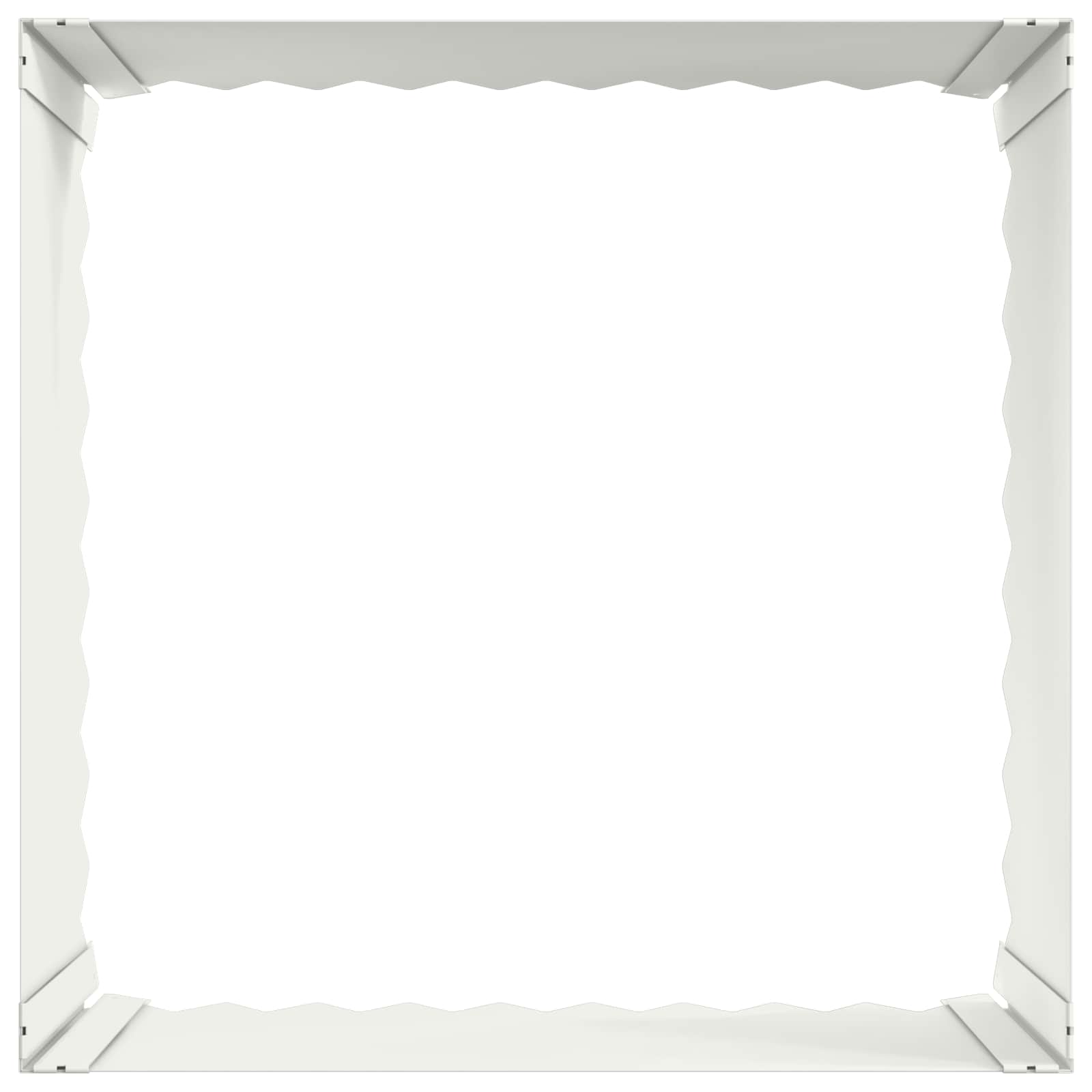 Gazonrand 60 x 60 x 35 cm Staal Wit