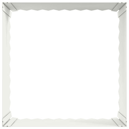 Gazonrand 60 x 60 x 35 cm Staal Wit