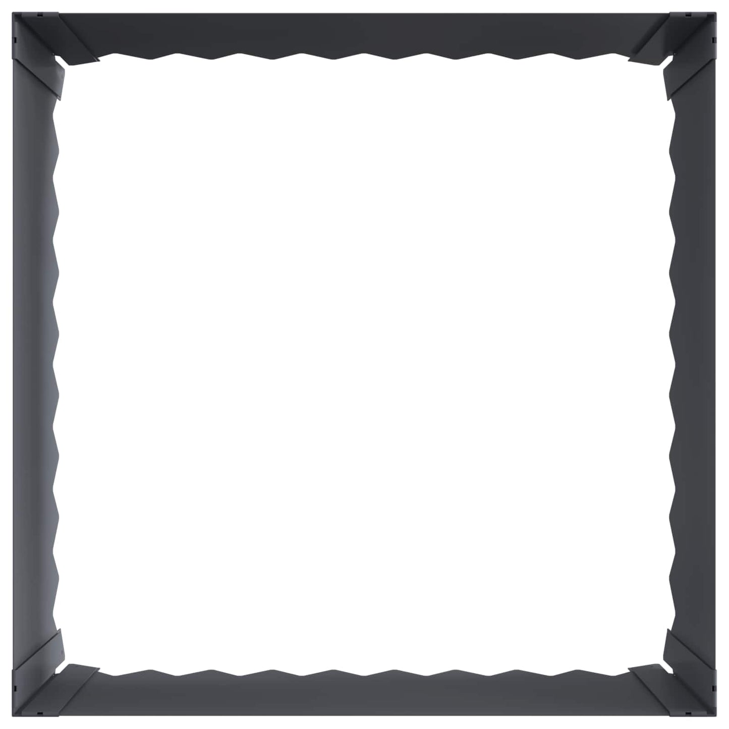Gazonrand 4 pcs 60 x 60 x 35 cm Staal Antracietkleurig