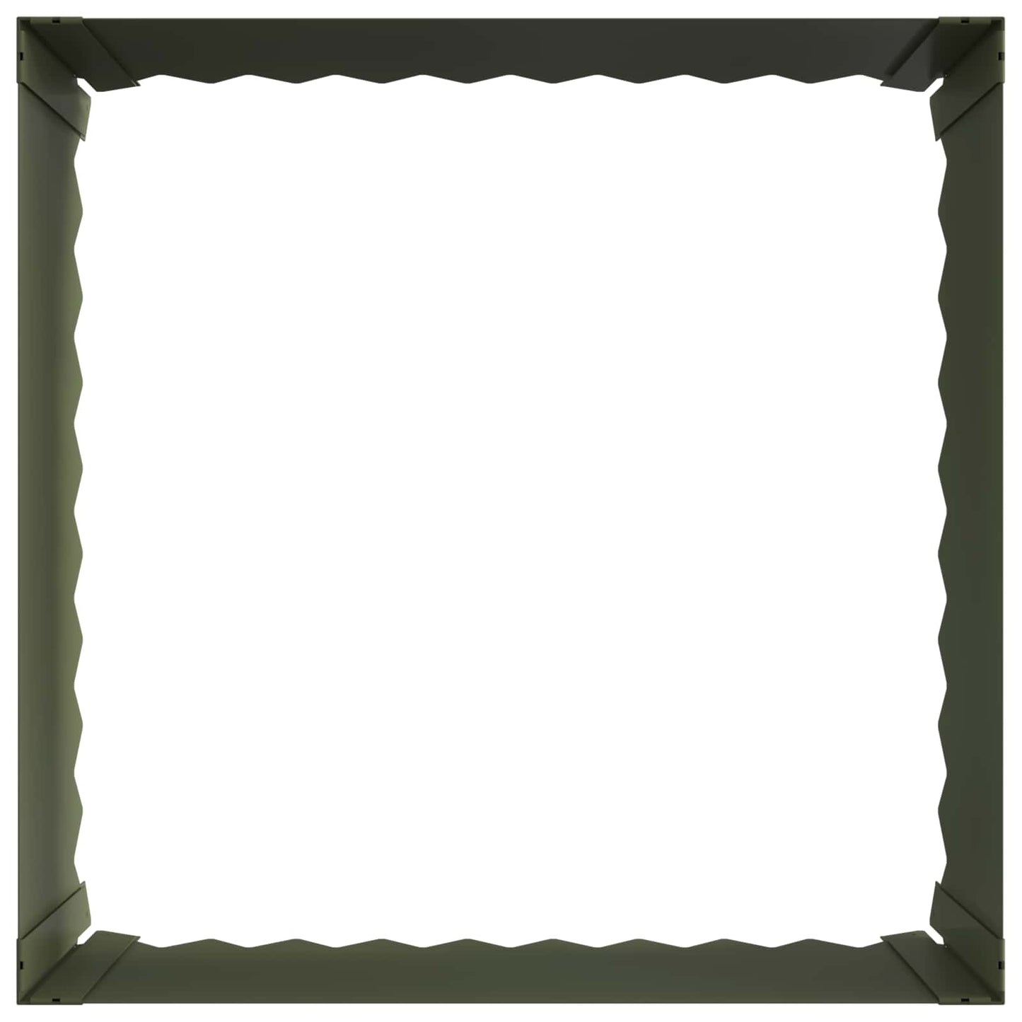 Gazonrand 60 x 60 x 35 cm Staal Olijfgroen