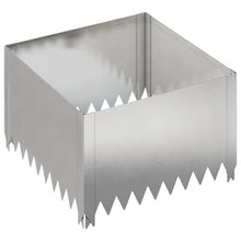 Gazonrand 60 x 60 x 35 cm Staal Zilverkleurig