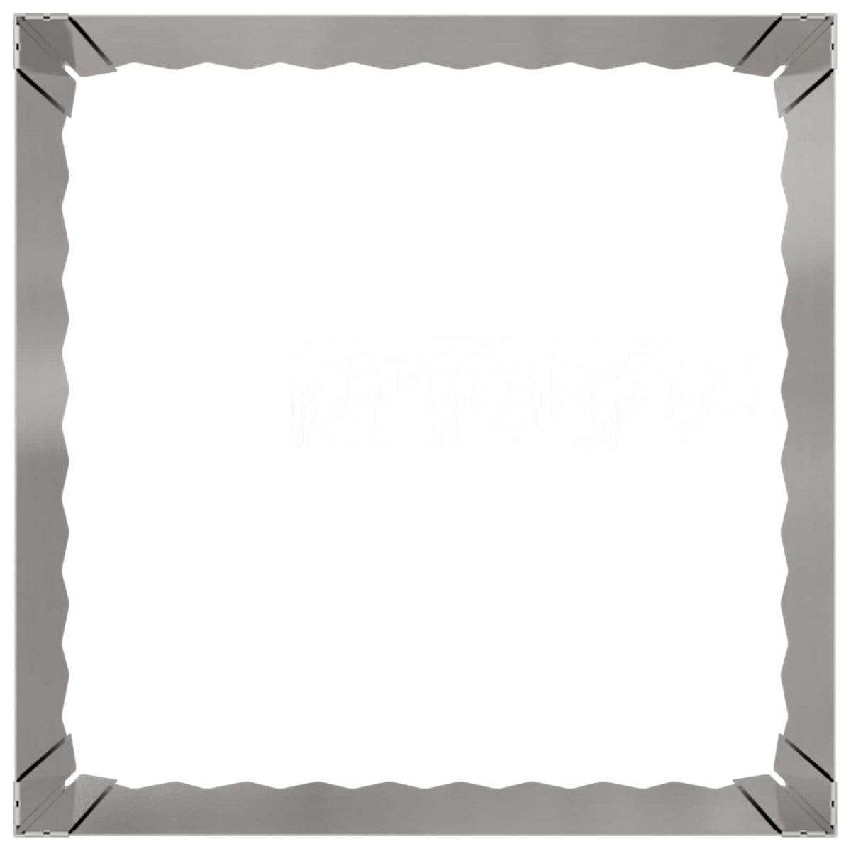 Gazonrand 60 x 60 x 35 cm Staal Zilverkleurig
