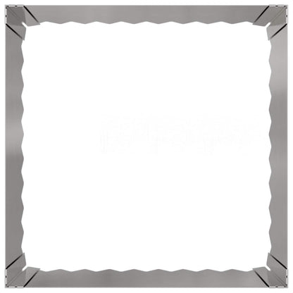 Gazonrand 60 x 60 x 35 cm Staal Zilverkleurig