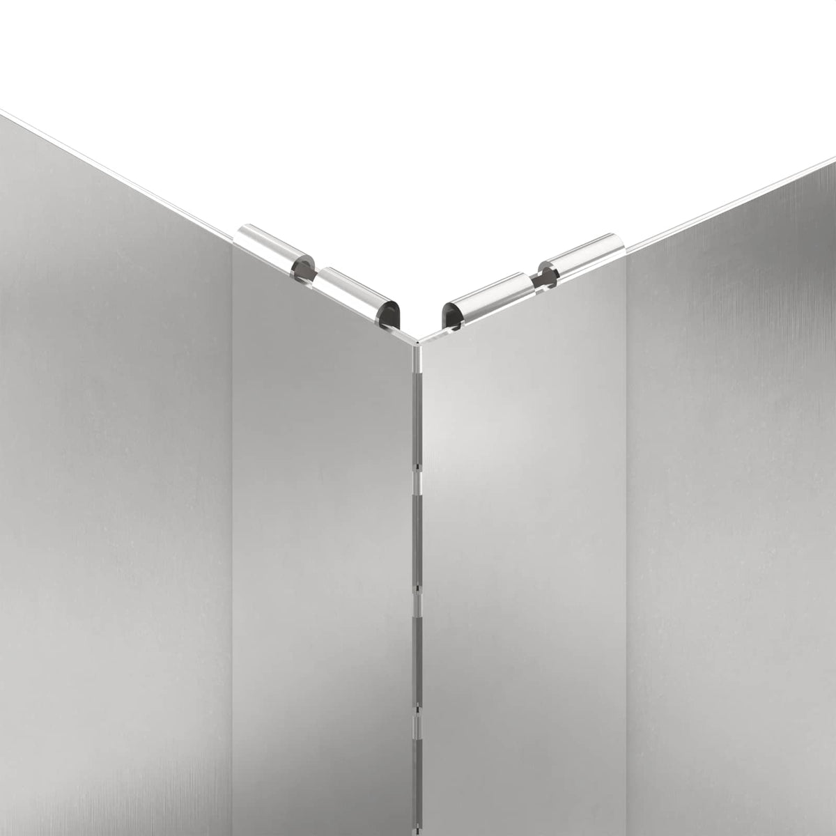 Gazonrand 4 st 60 x 60 x 35 cm Staal Zilverkleurig
