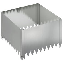 Gazonrand 60 x 60 x 35 cm Staal Zilverkleurig