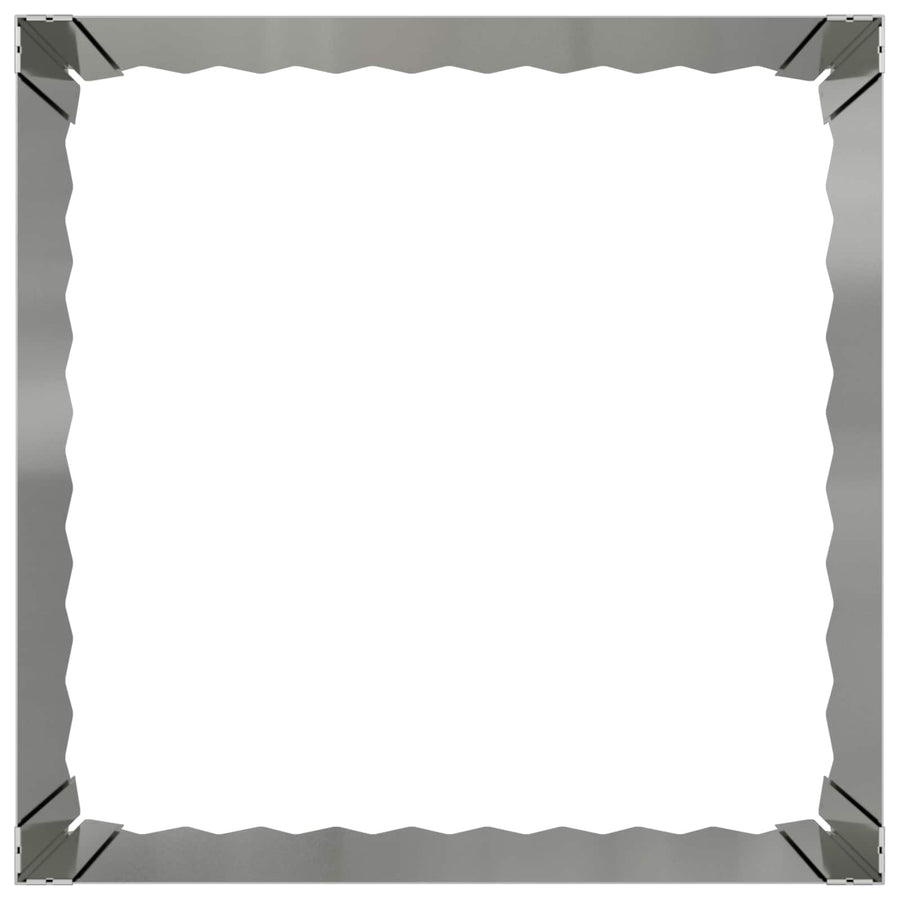 Gazonrand 60 x 60 x 35 cm Staal Zilverkleurig