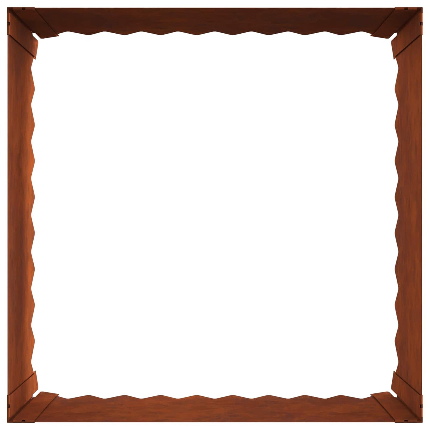 Gazonrand 4 pcs 60 x 60 x 35 cm Staal Roestig