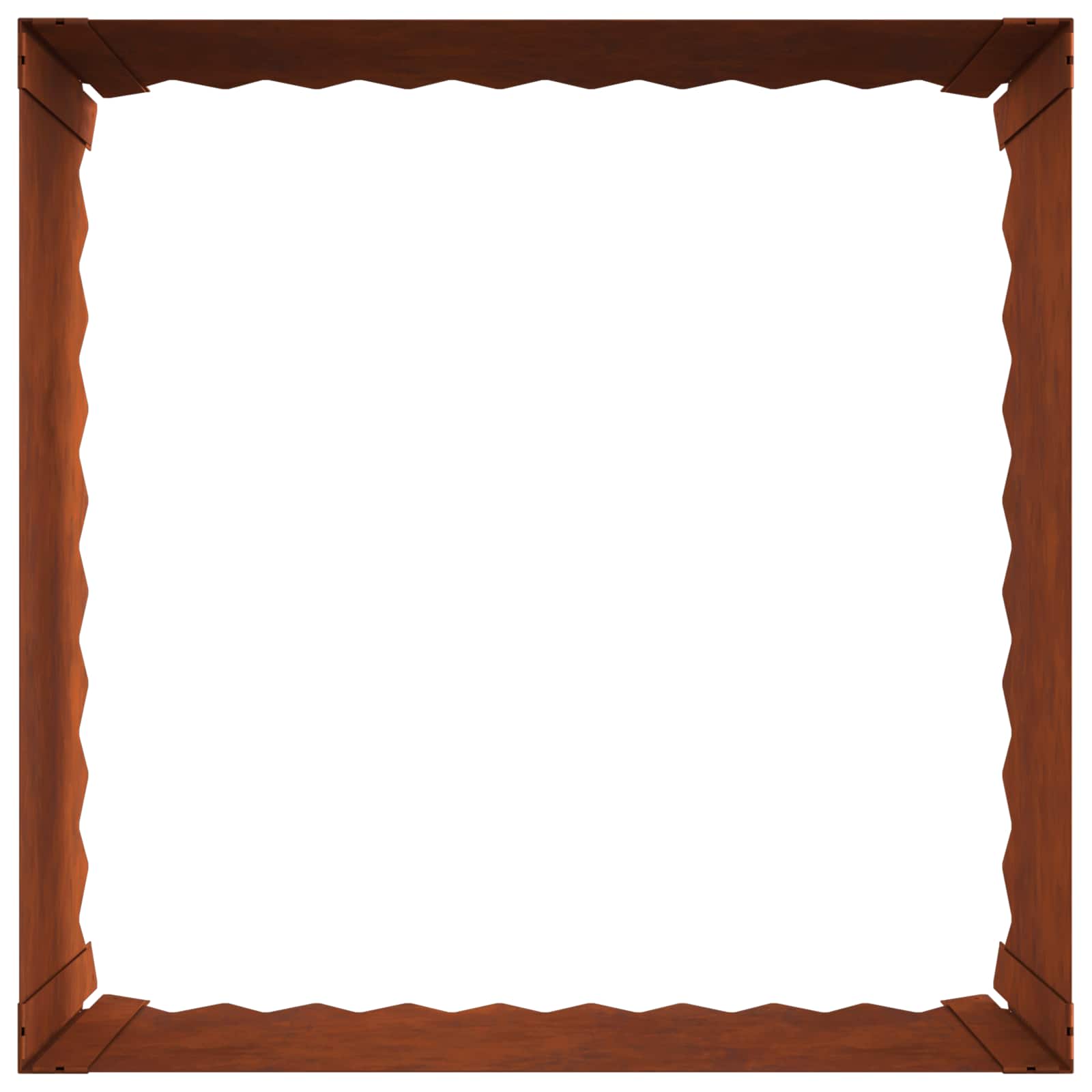 Gazonrand 4 pcs 60 x 60 x 35 cm Staal Roestig