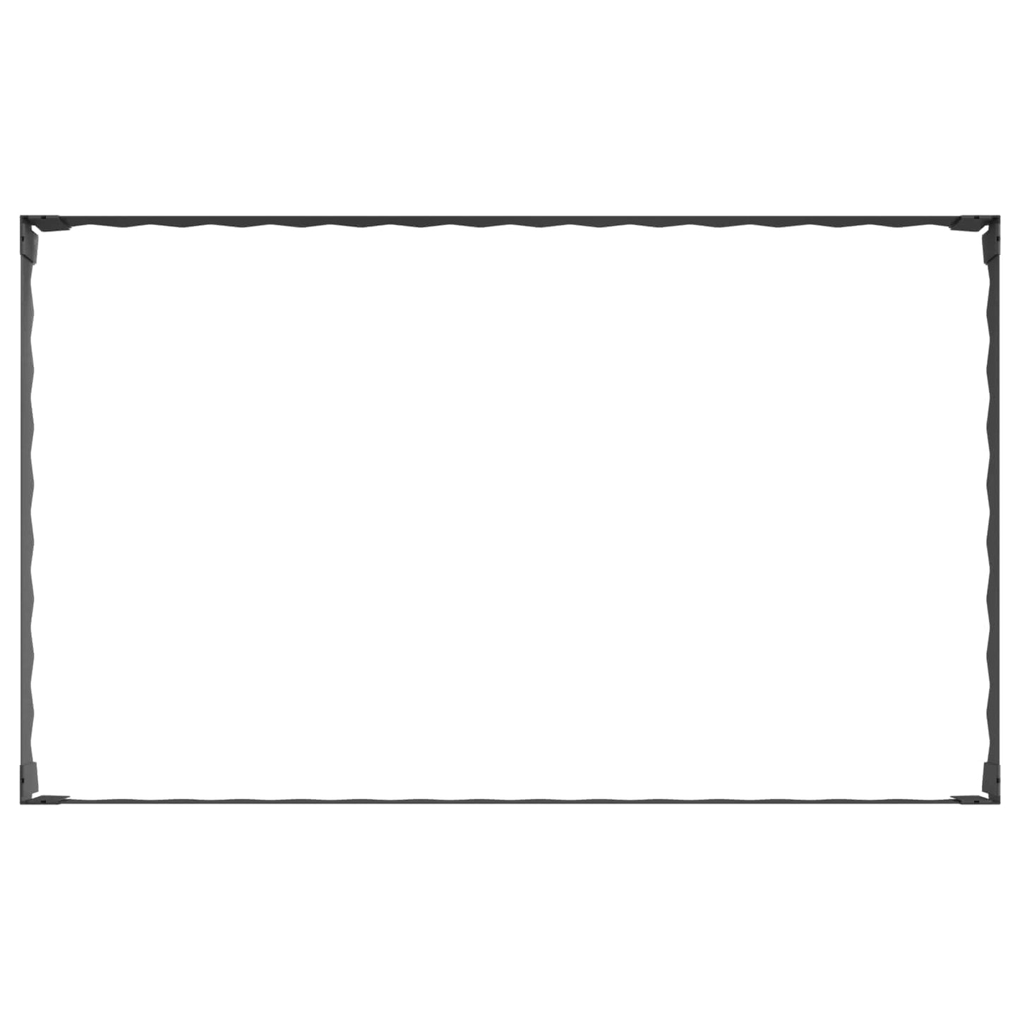 Gazonrand 100 x 60 x 20 cm Staal Zwart