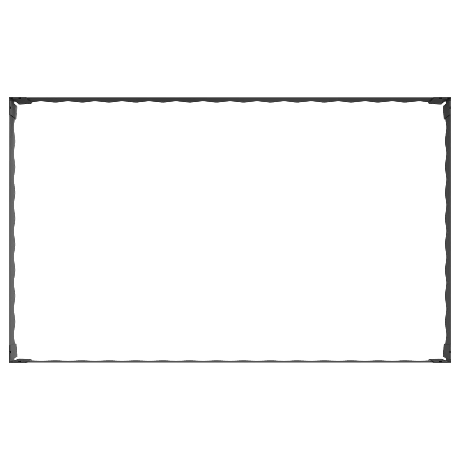 Gazonrand 4 st 100 x 60 x 20 cm Staal Zwart