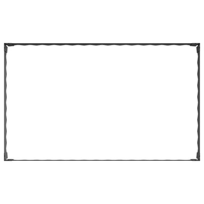 Gazonrand 4 st 100 x 60 x 20 cm Staal Zwart
