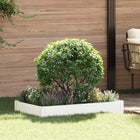 Gazonrand 100 x 60 x 20 cm Staal Wit
