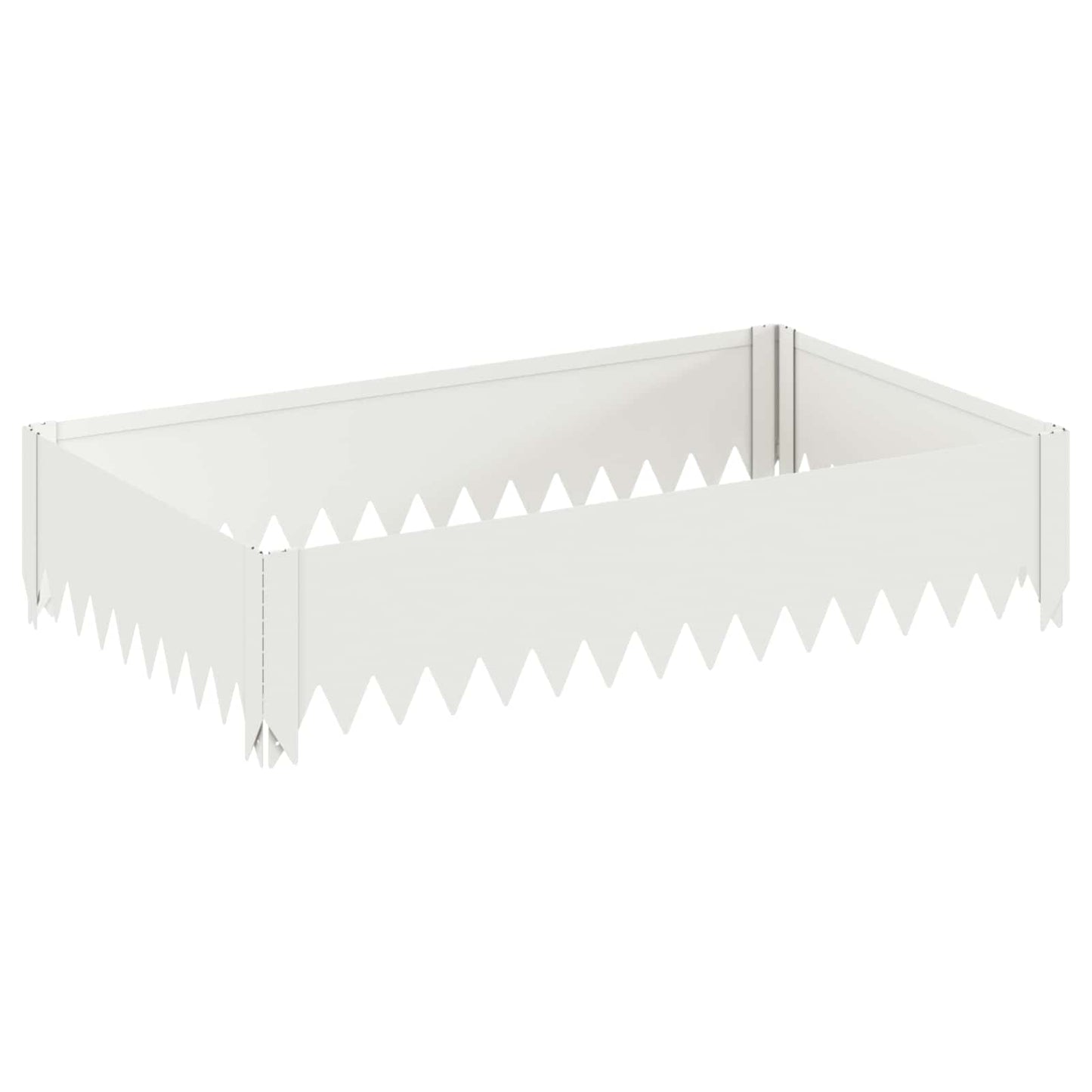 Gazonrand 100 x 60 x 20 cm Staal Wit