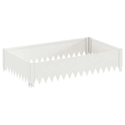 Gazonrand 100 x 60 x 20 cm Staal Wit