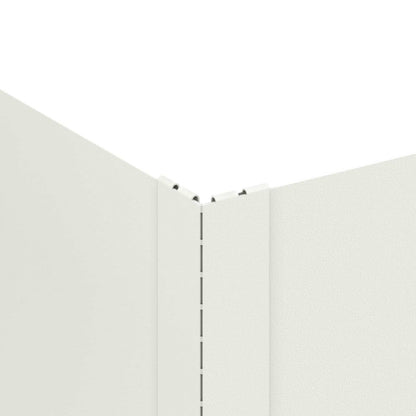 Gazonrand 4 st 100 x 60 x 20 cm Staal Wit