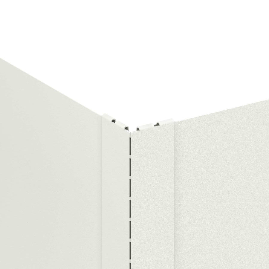 Gazonrand 4 st 100 x 60 x 20 cm Staal Wit