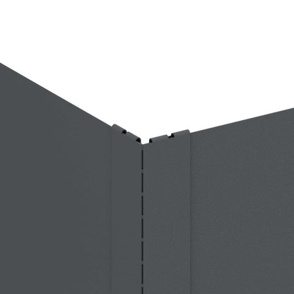 Gazonrand 4 st 100 x 60 x 20 cm Staal Antracietkleurig