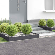 Gazonrand 4 stuks 100x60x20 cm staal antraciet