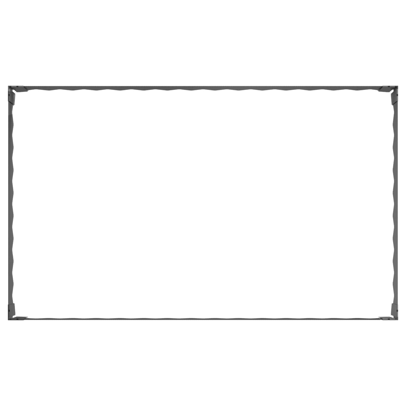 Gazonrand 4 st 100 x 60 x 20 cm Staal Antracietkleurig
