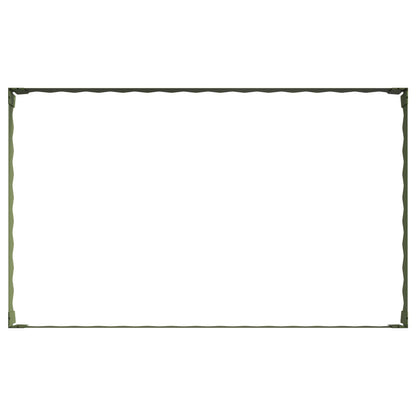 Gazonrand 4 st 100 x 60 x 20 cm Staal Olijfgroen