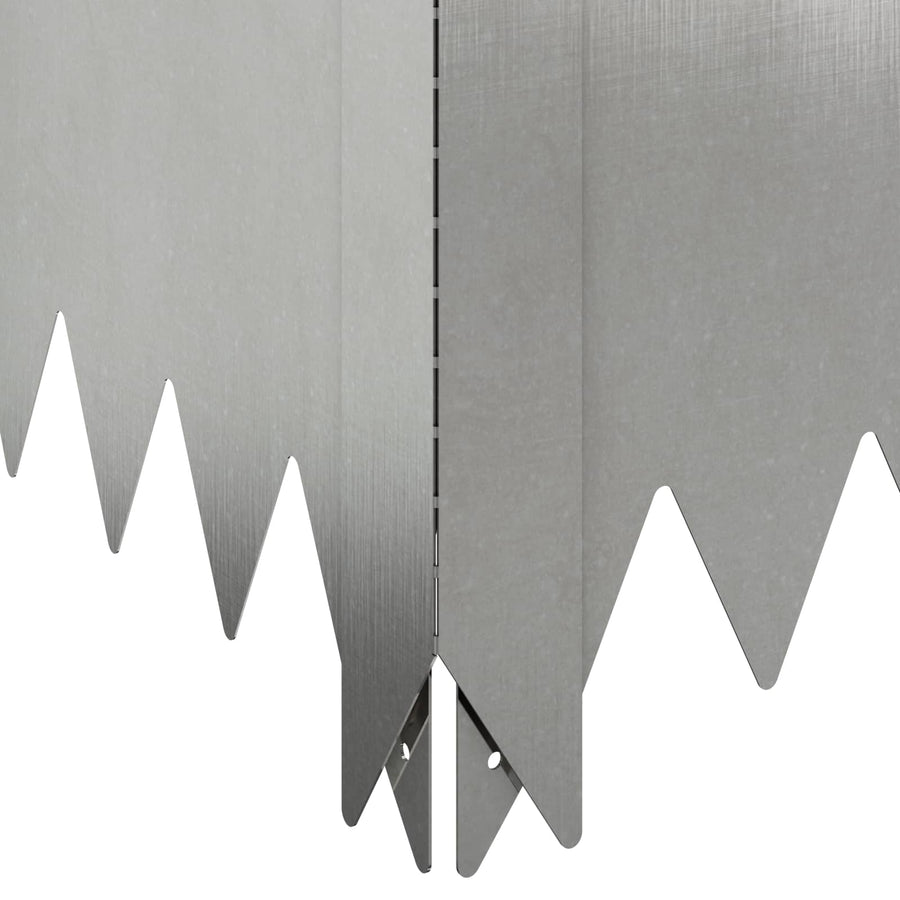Gazonrand 100 x 60 x 20 cm Staal Zilverkleurig