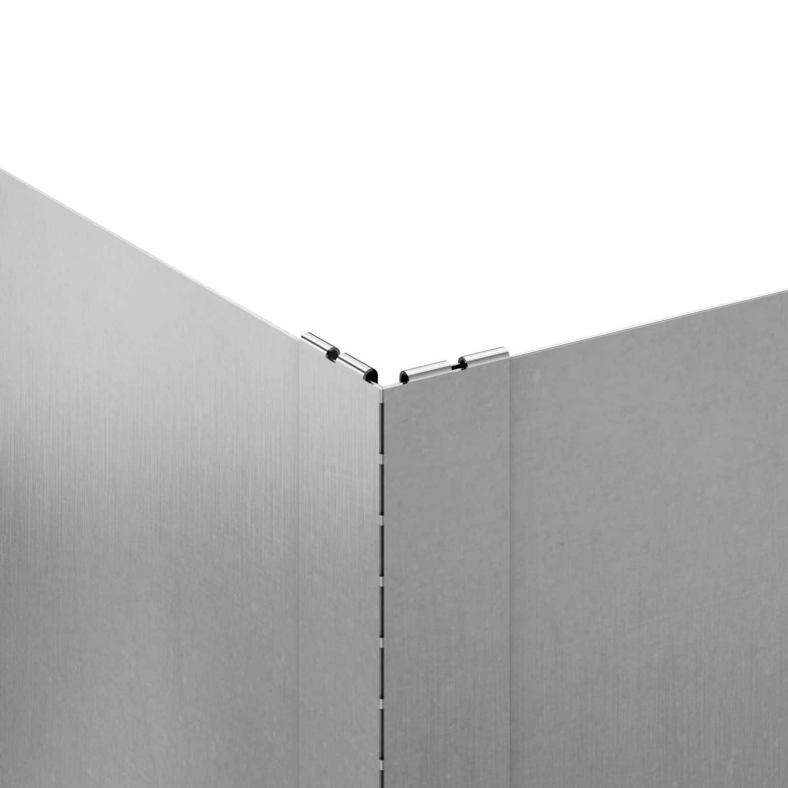 Gazonrand 4 st 100 x 60 x 20 cm Staal Zilverkleurig