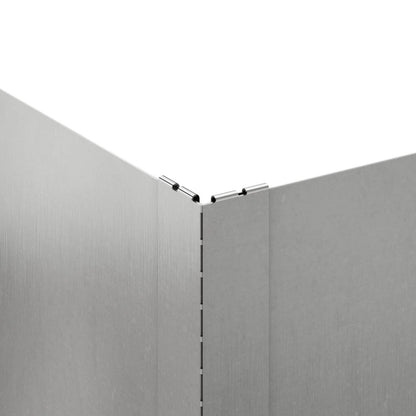 Gazonrand 4 st 100 x 60 x 20 cm Staal Zilverkleurig