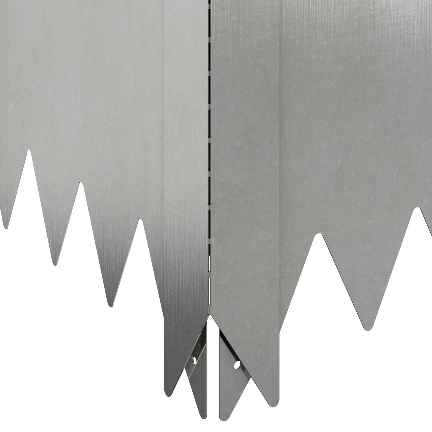 Gazonrand 4 st 100 x 60 x 20 cm Staal Zilverkleurig