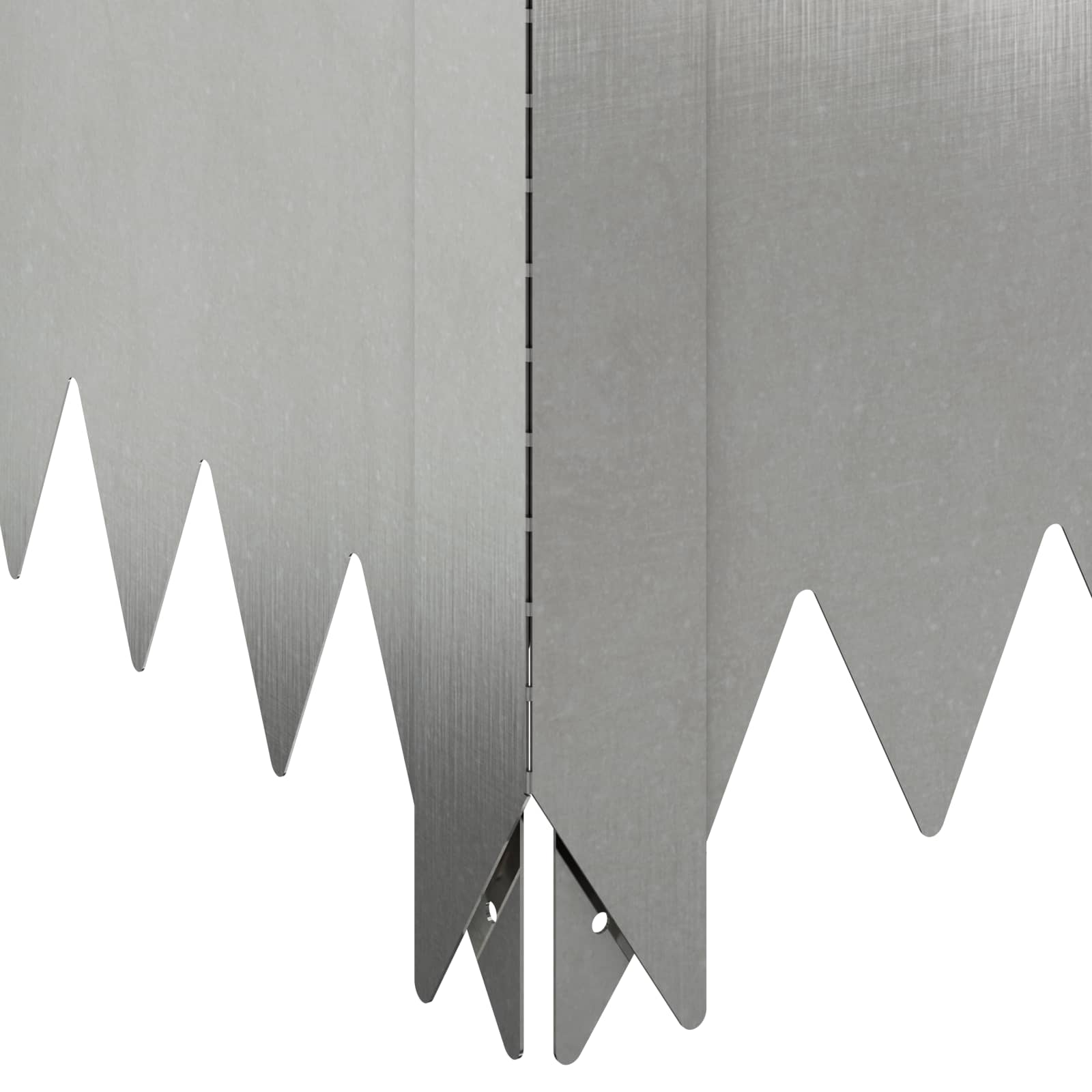 Gazonrand 4 st 100 x 60 x 20 cm Staal Zilverkleurig