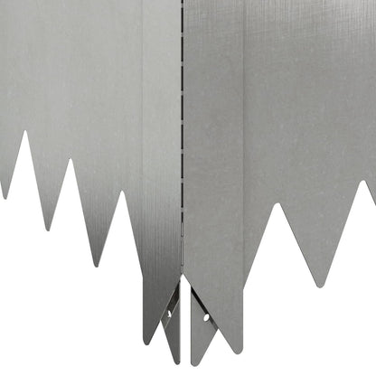 Gazonrand 4 st 100 x 60 x 20 cm Staal Zilverkleurig