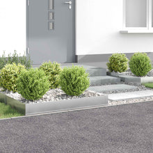 Gazonrand 4 st 100 x 60 x 20 cm Staal Zilverkleurig