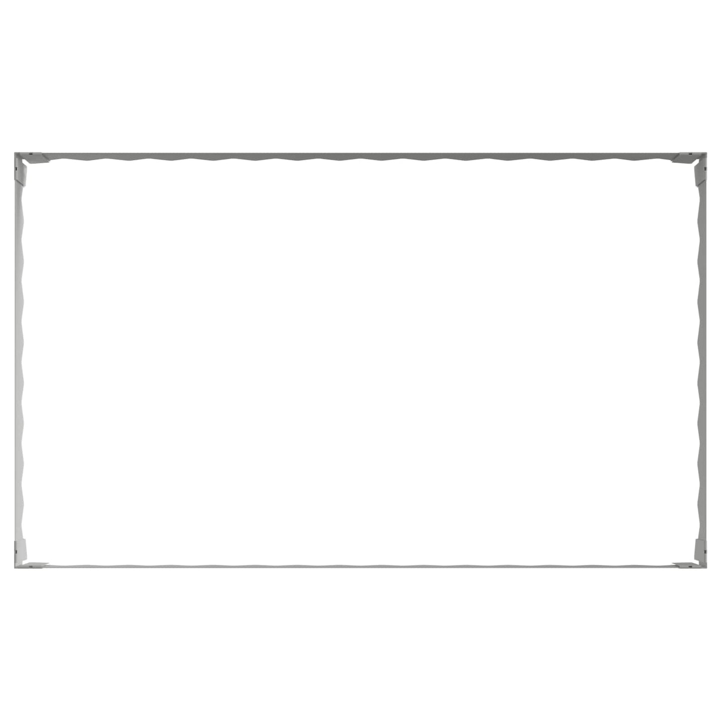 Gazonrand 4 st 100 x 60 x 20 cm Staal Zilverkleurig
