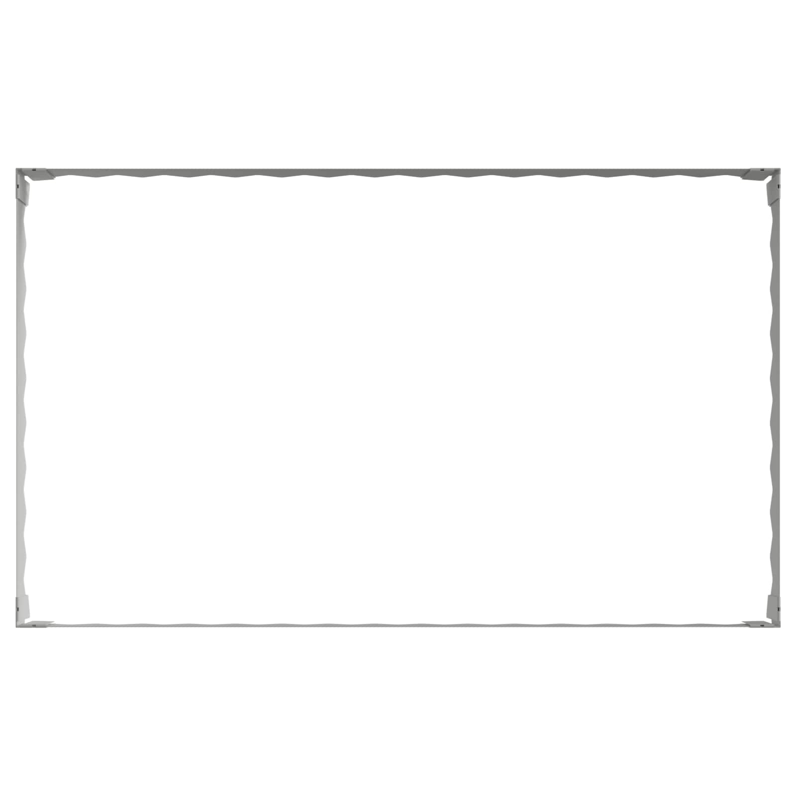 Gazonrand 4 st 100 x 60 x 20 cm Staal Zilverkleurig