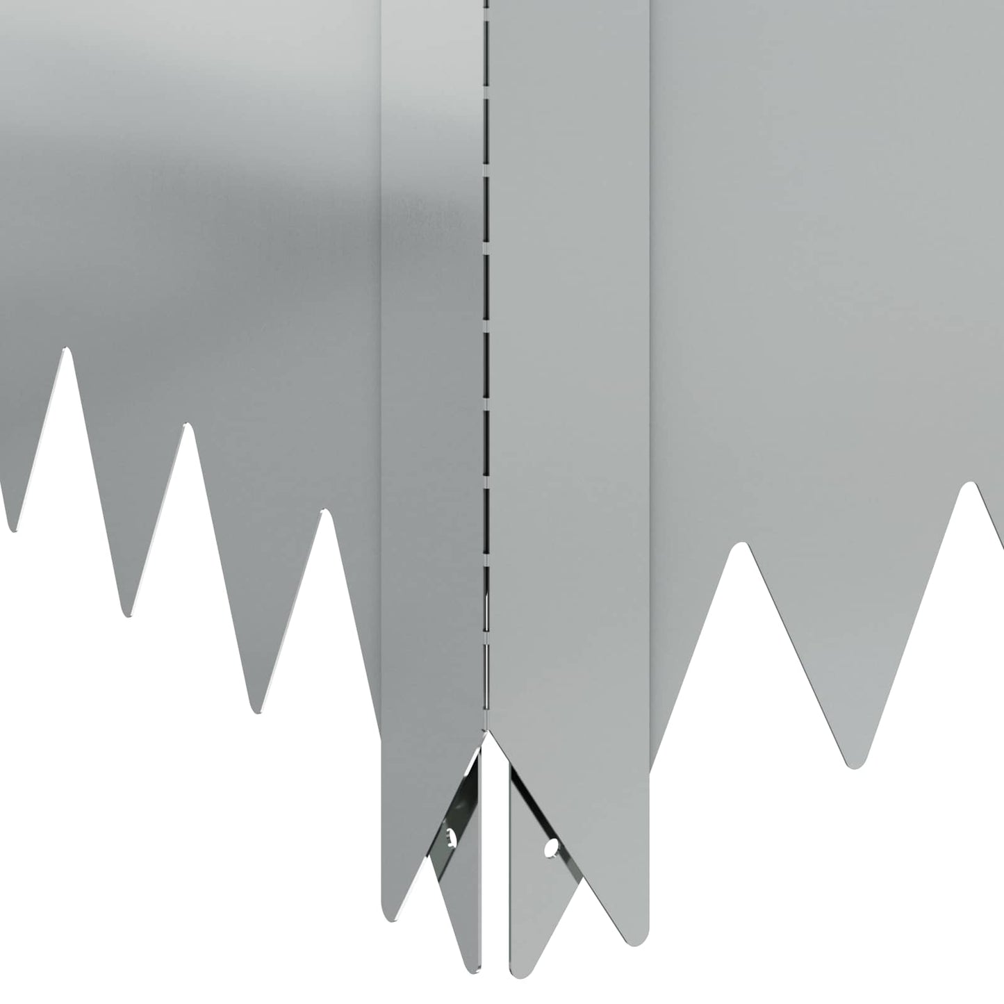 Gazonrand 4 pcs 100 x 60 x 20 cm Staal Zilverkleurig