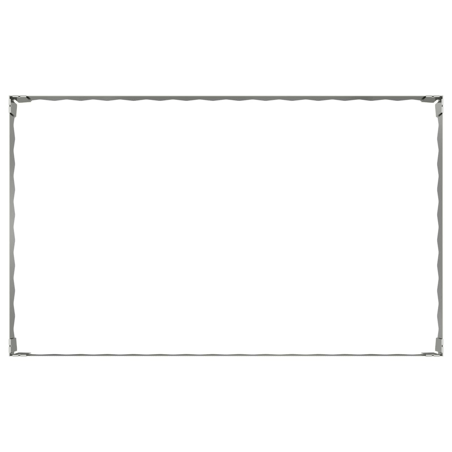 Gazonrand 4 pcs 100 x 60 x 20 cm Staal Zilverkleurig