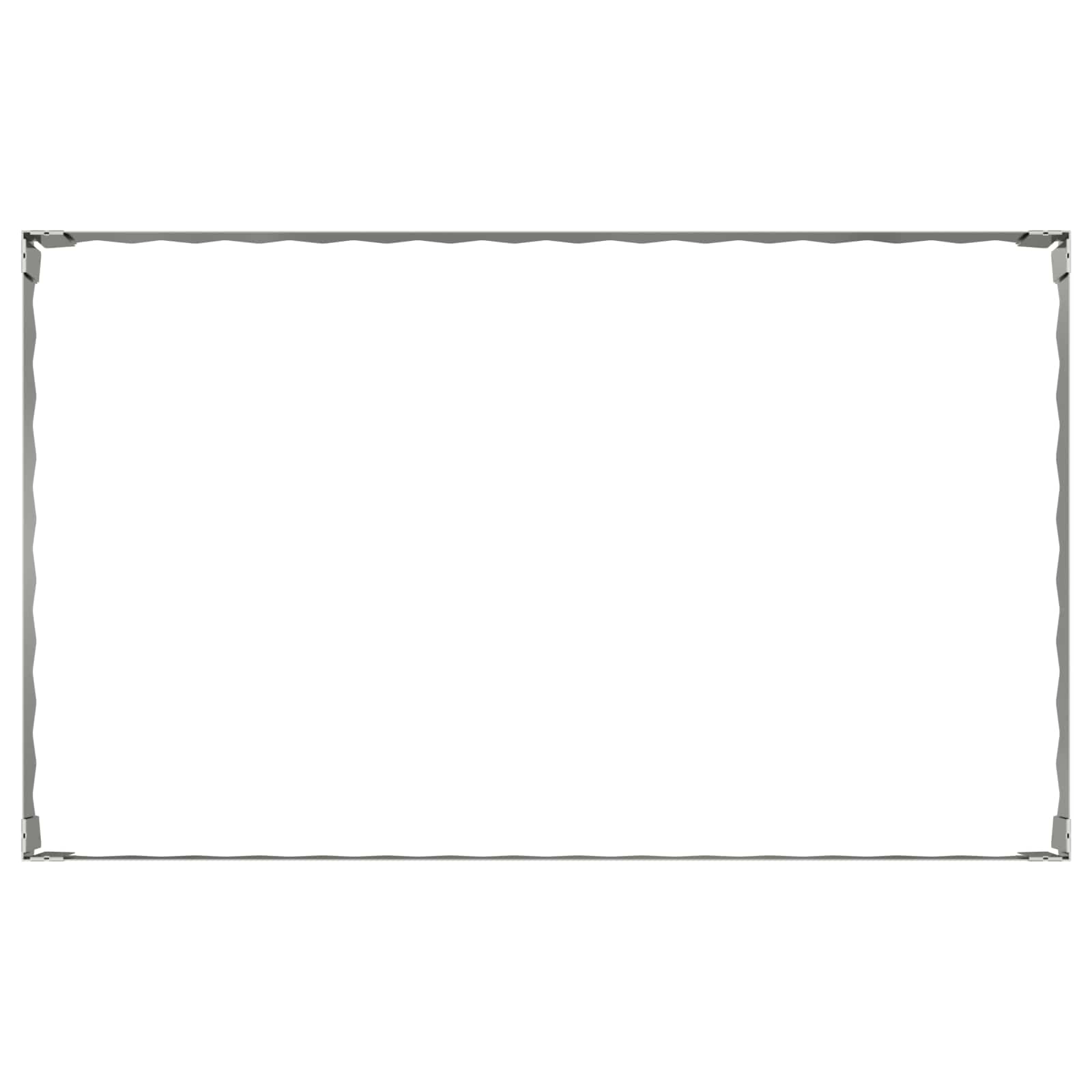 Gazonrand 4 pcs 100 x 60 x 20 cm Staal Zilverkleurig