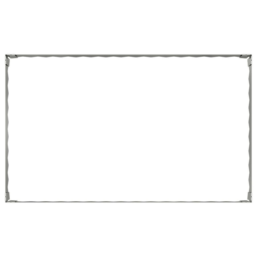 Gazonrand 4 pcs 100 x 60 x 20 cm Staal Zilverkleurig