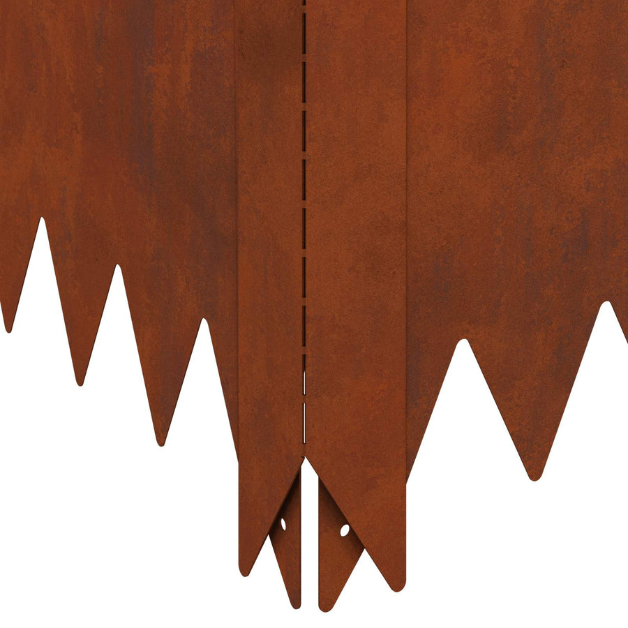Gazonrand 100 x 60 x 20 cm Staal Roestig