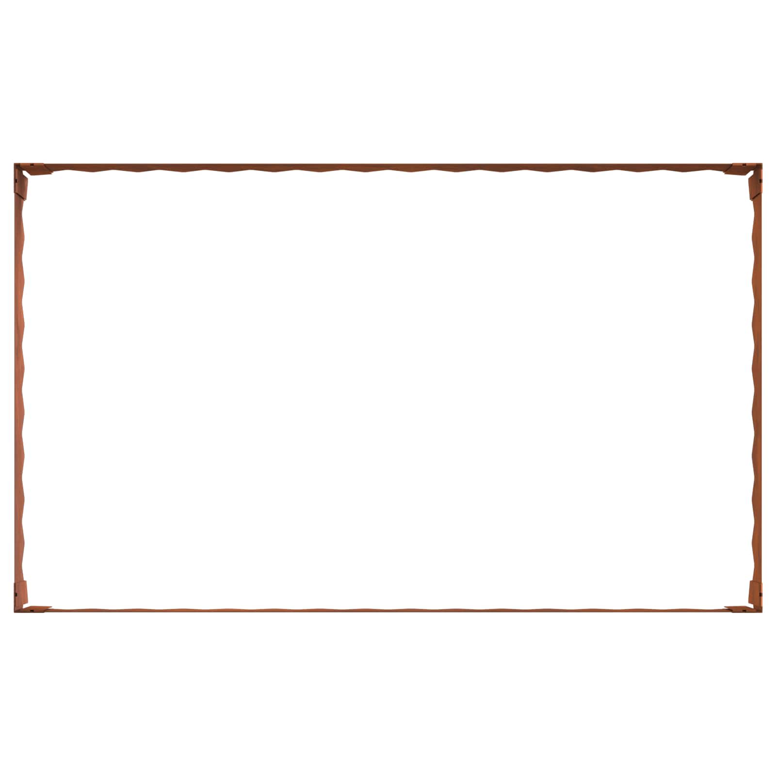 Gazonrand 100 x 60 x 20 cm Staal Roestig
