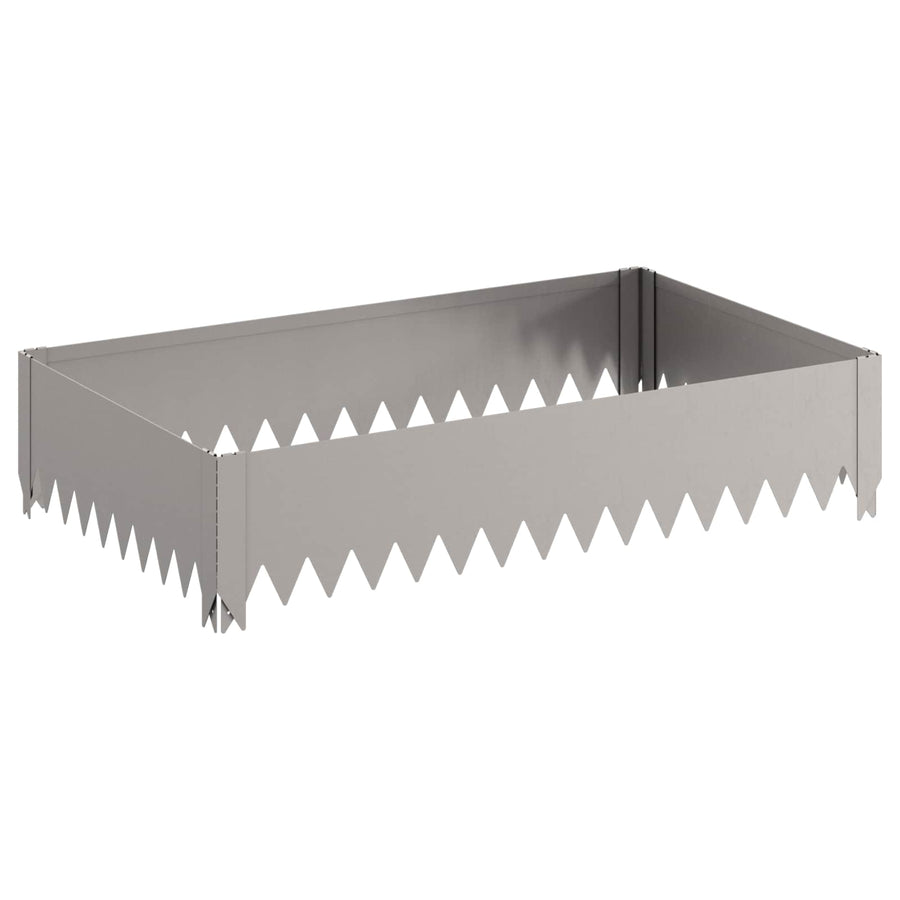 Gazonrand 4 pcs 100 x 60 x 20 cm Staal Roestig