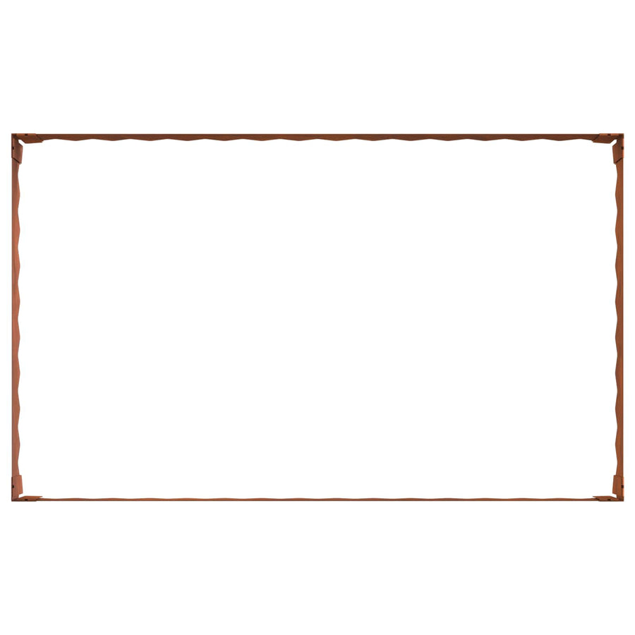 Gazonrand 4 pcs 100 x 60 x 20 cm Staal Roestig