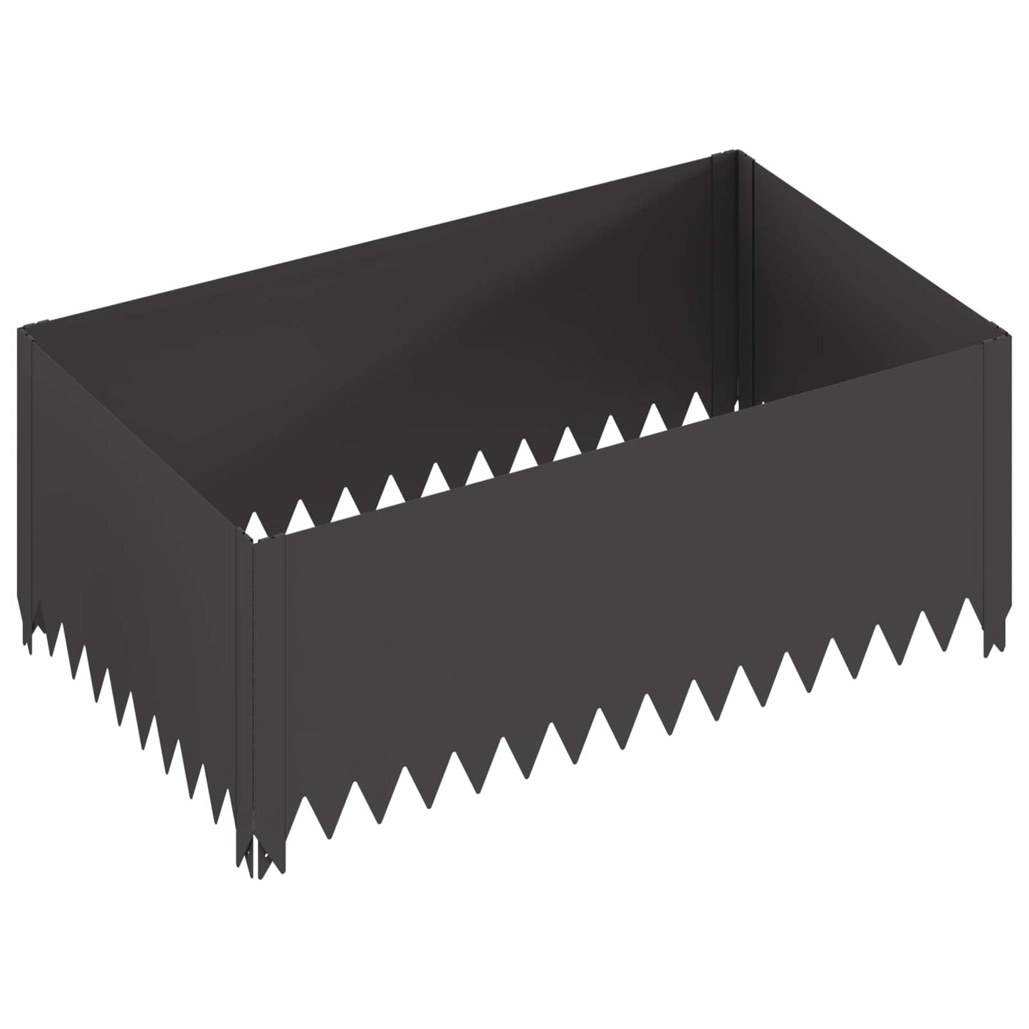 Gazonrand 100 x 60 x 35 cm Staal Zwart