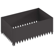 Gazonrand 100 x 60 x 35 cm Staal Zwart