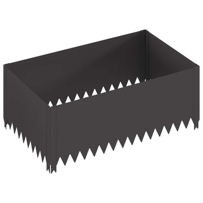 Gazonrand 100 x 60 x 35 cm Staal Zwart