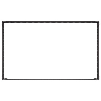 Gazonrand 4 st 100 x 60 x 35 cm Staal Zwart